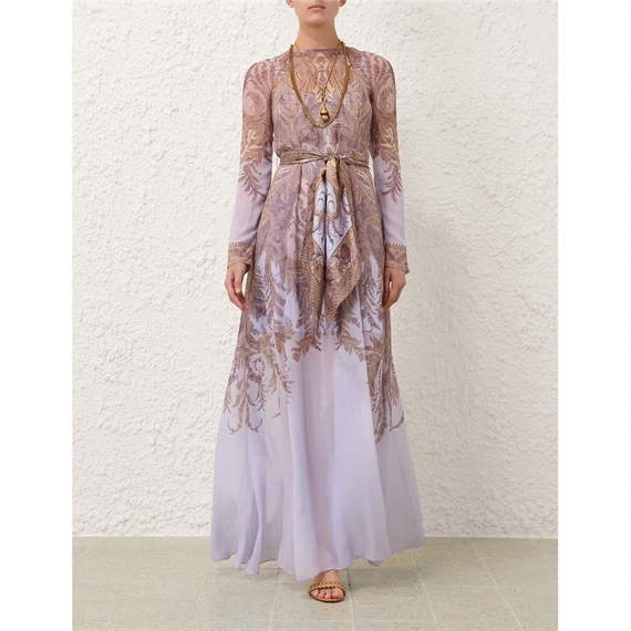 Zimmermann Hypnotic Sheath Kjole, Lilac Paisley